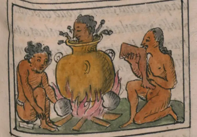 Ilustracion de sacrificio humano