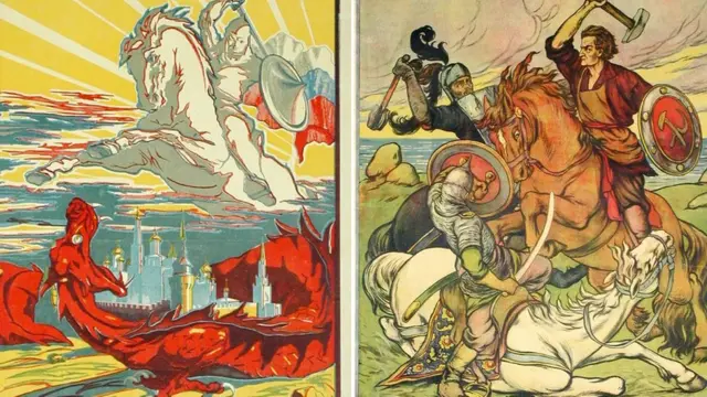 "За единую Россию" и "Борьба красного рыцаря с темной силой"