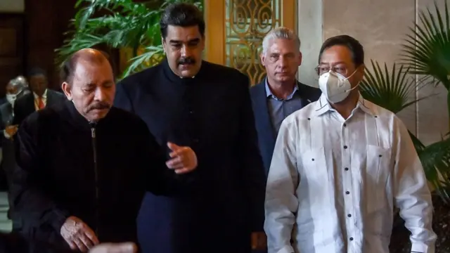Presidentes de Nicaragua, Venezuela, Cuba y Bolivia