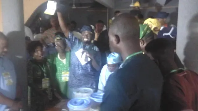 Alaga ẹgbẹ oselu Accord, Fanibẹ n kede esi ibo