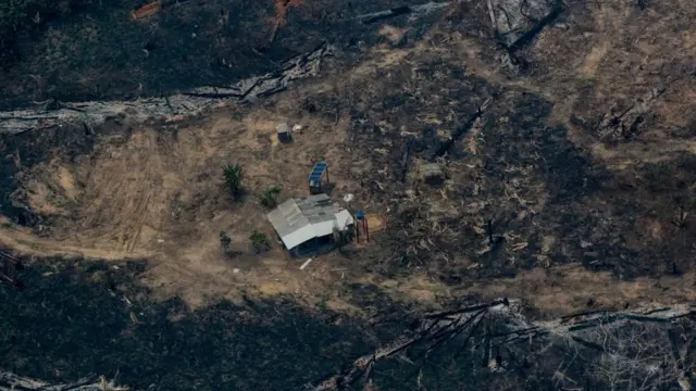 Una parte deforestada de la selva Amazónica de Brasil.