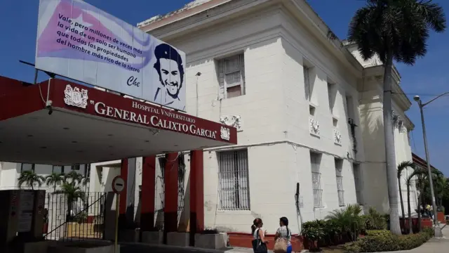 Fechada do Hospital Universitario General Calixto García, que tem placajogar slots online gratisChe Guevara