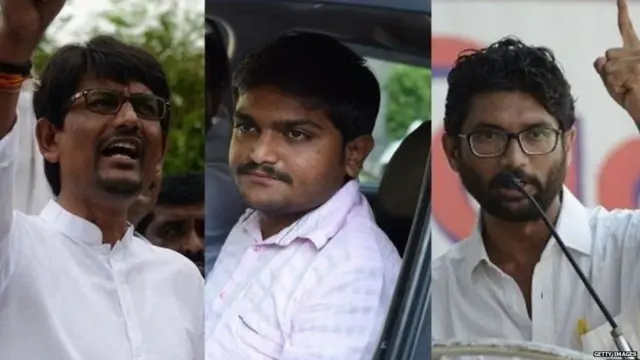 અલ્પેશ ઠાકોર, હાર્દિક પટેલ, જિગ્નેશ મેવાણી