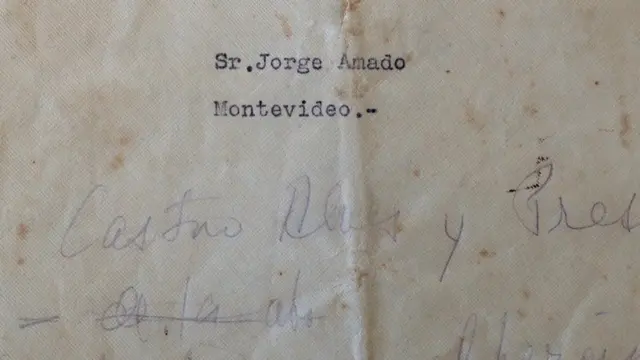 Carta da família Prestes para Jorge Amado