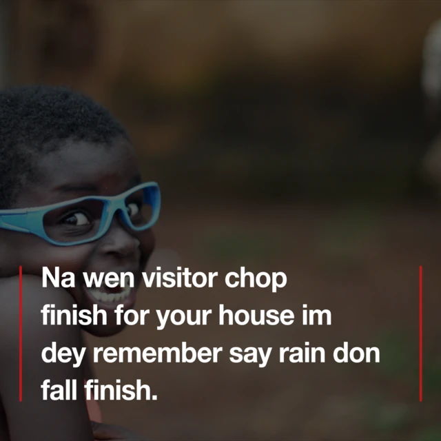 How you see dis ogbonge proverb wey Omokhai Gabriel send come?