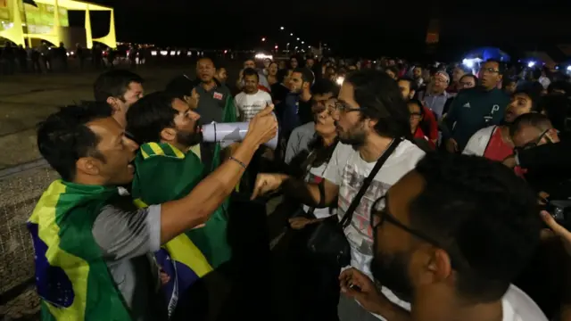 Protestos de quinta-feira diante do Palácio do Planalto