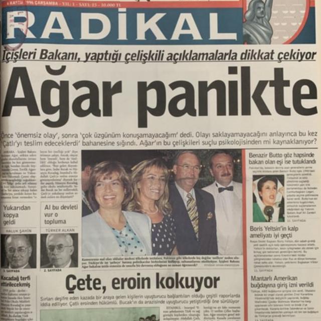 Radikal gazetesinin Ağar'la ilgili bir haberi