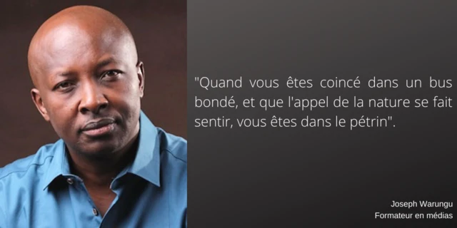 Joseph Warungu est formateur en médias