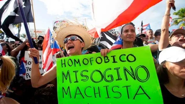 Protesta en Puerto Rico.