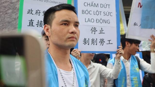 Anh Nguyễn Viết Ca, Phó Hội trưởng Công hội Di công Việt Nam tại Đài Loan, cũng là bên đứng ra tổ chức cuộc biểu tình hôm 5/5