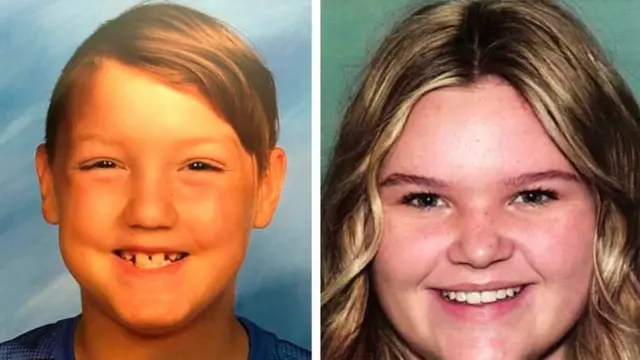 Joshua "J.J." Vallow, 7, esquerda e Tylee Ryan, 17