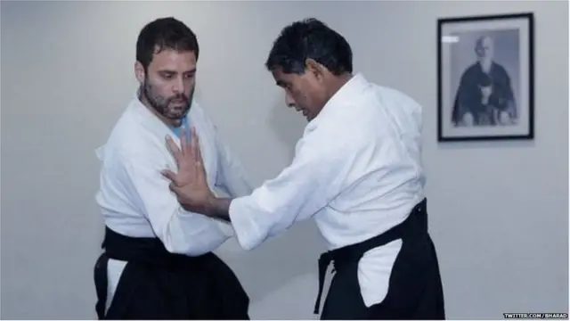 અકીડોનો અભ્યાસ કરતા રાહુલ ગાંધી