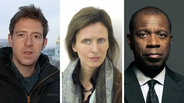 Nick Beake, Orla Guerin ile Clive Myrie