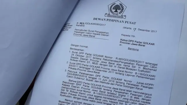 Ridwan Kamil, bandung, golkar, jawa barat, politik