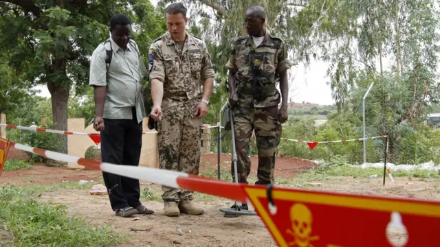 Soldados durante missão no Mali