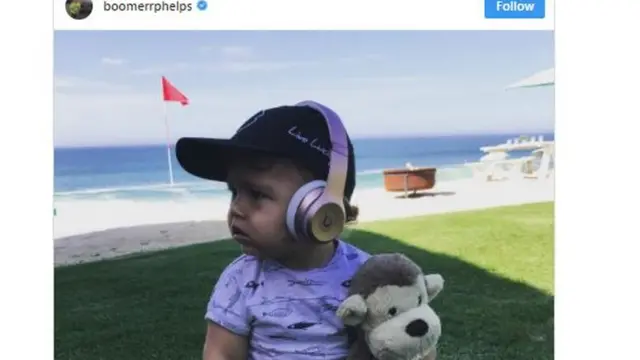 মাইকেল ফেল্পস এর ছেলের অ্যাকাউন্ট