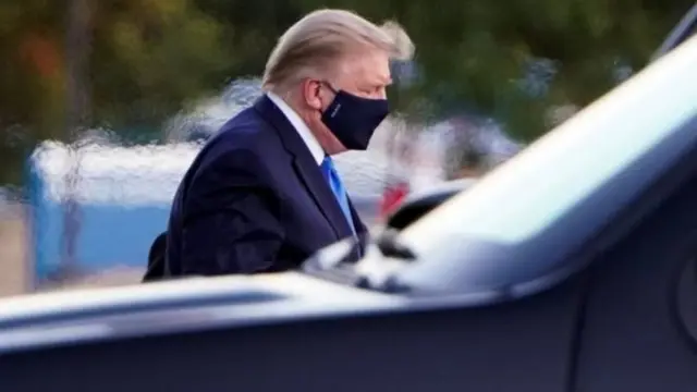 Trump ageze ku bitaro bya gisirikare bya Walter Reed