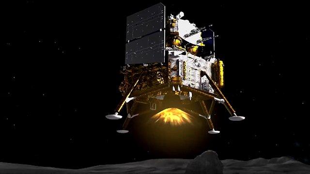 概念圖：嫦娥五號在月球表面著陸