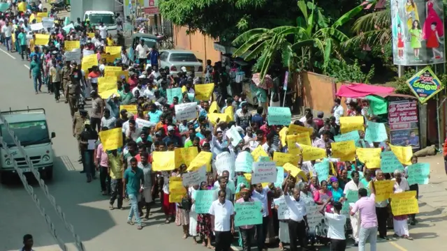 හම්බන්තොට විරෝධතා