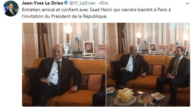 لودریان و حریری