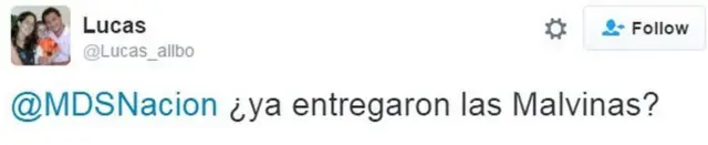 Tuit de usuarios criticando el mensaje del gobierno argentino.