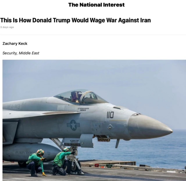 نشریه نومحافظه‌کار نشنال اینترست در دو مقاله جداگانه به جنگ احتمالی با ایران و سناریوهای شبیه‌سازی شده در پنتاگون پرداخته
