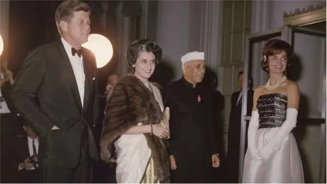 જૉન એફ. કેનેડી. ઇંદિરા ગાંધી અને જૅકલિન
