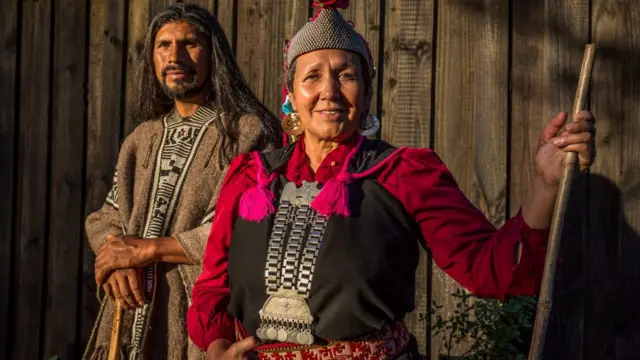 Miembros de la comunidad mapuche en Chile.