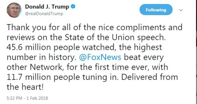 डोनल्ड ट्रंप का ट्वीट