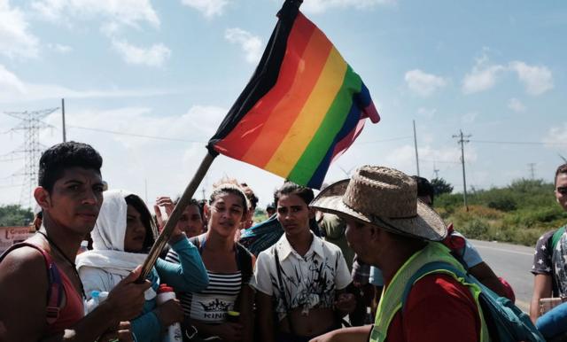 Caravana de migrantes en Tijuana