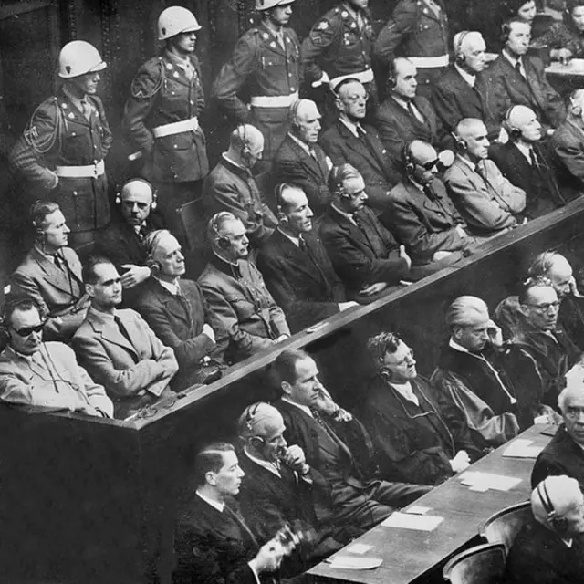 Imagen de los juicios de Nuremberg.