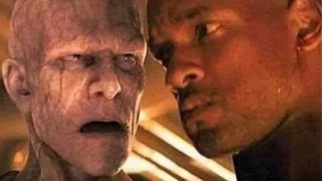 ويل سميث وشخصية زومبي في الفيلم