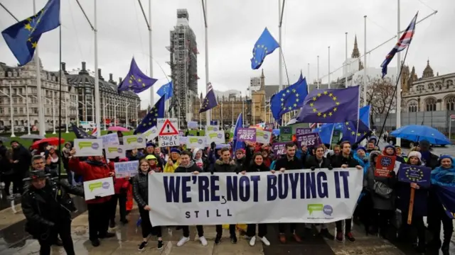 AB yanlılarının protesto gösterisi