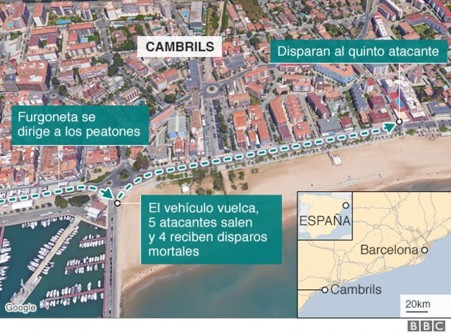 Mapa de Cambrils