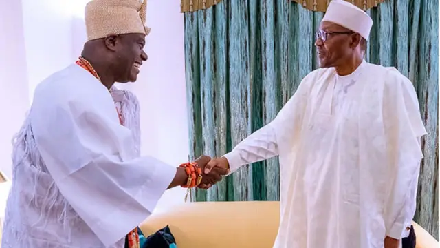 Oba Adeyeye Ogunwusi ati aarẹ Muhammadu Buhari