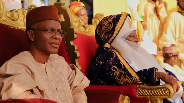Gwamnan jihar Kaduna Malam Nasir el-Rufai tare da Sarkin Zazzau Dokta Shehu Idris yayin hawan