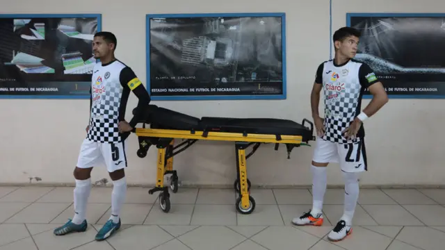 Jugadores del Diriangén FC antes de un partido