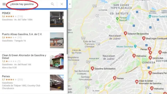 ¿Dónde hay gasolina?