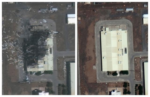 تازه‌ترین تصاویر ماهواره‌ای از قبل و بعد انفجار نطنز که ماکسار در اختیار بی‌بی‌سی گذاشته