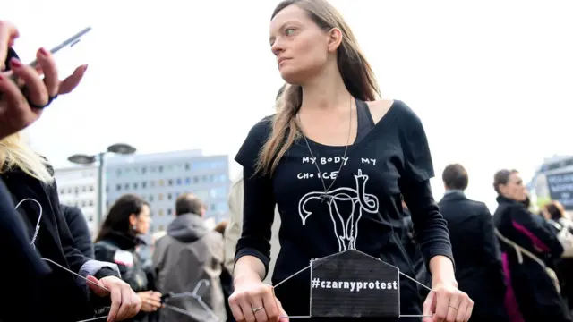 Brüksel'de bir eylemci