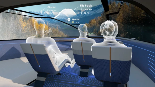 اطلاعات به صورت واقعیت مجازی روی شیشه‌های هوشمند نمایش داده می‌شود