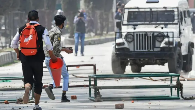 سرینگر میں طلبا کا احتجاج