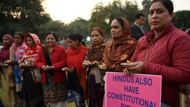 शबरीमलासाठी आंदोलन करणाऱ्या महिला