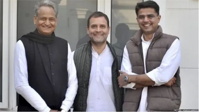 అశోక్ గెహ్లాట్, రాహుల్ గాంధీ, సచిన్ పైలట్