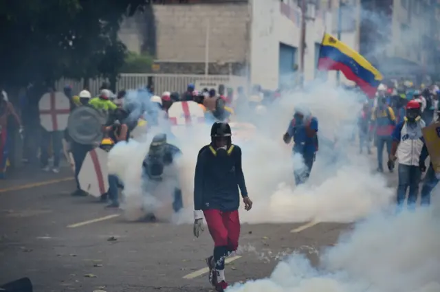 Las protestas opositoras volvieron a ser reprimidas por las fuerzas de seguridad.