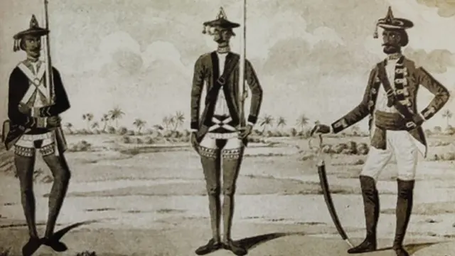 तत्कालीन दौर के सैनिकों का एक चित्र