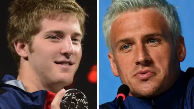 James Feigen, izq. y Ryan Lochte, der.,