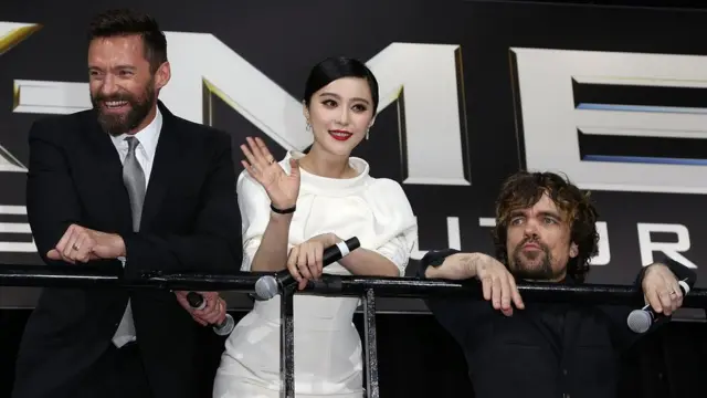 Fan Bingbing en una presentación de X-Men.