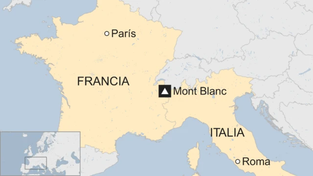 Mapa Mont Blanc