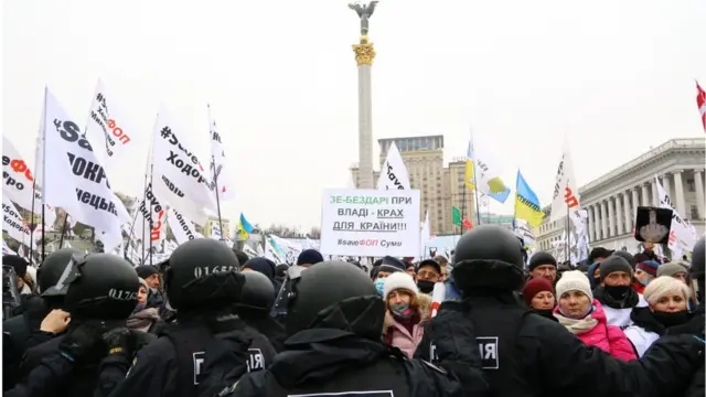 Весь грудень представники дрібного бізнесу протестували. Зокрема, і на Майдані